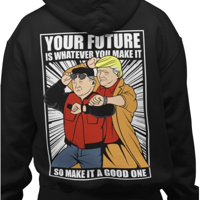 BLUZA Z KAPTUREM BACK TO THE FUTURE JONG UN TRUMP